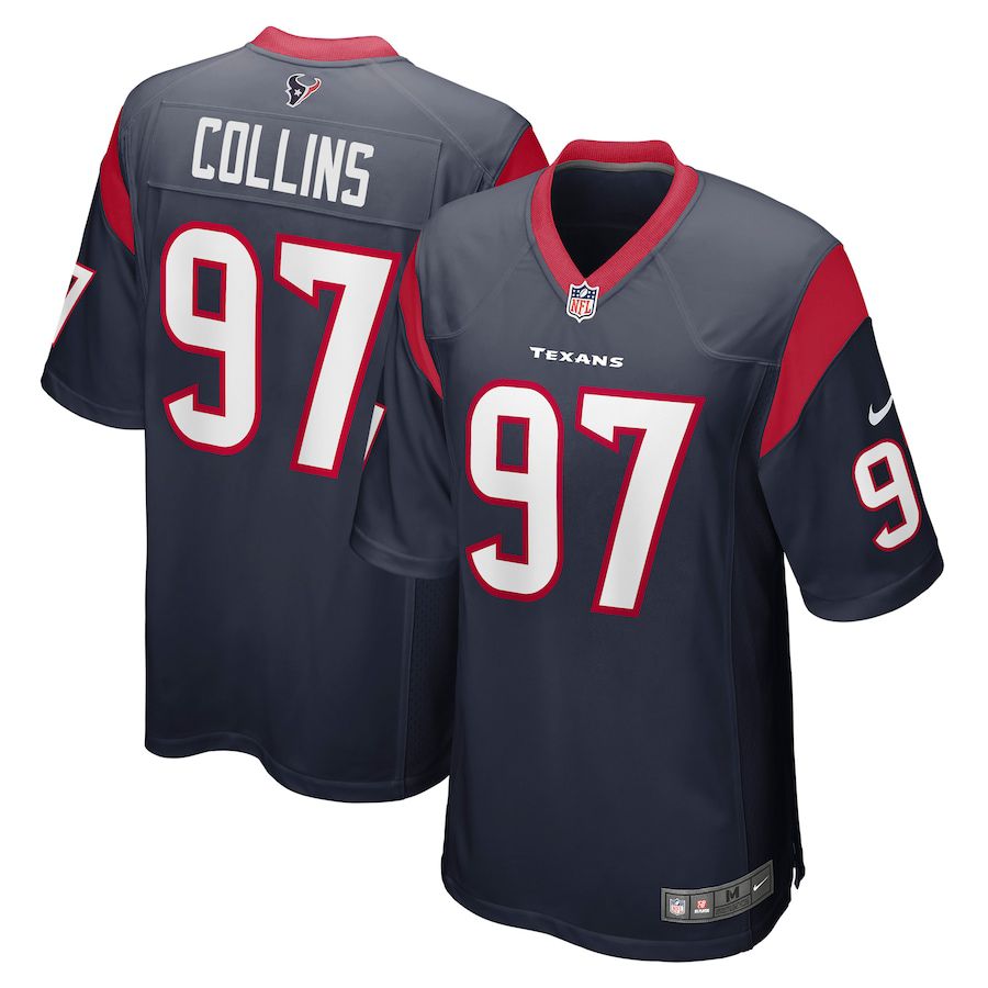 Men Houston Texans #97 Maliek Collins Nike Navy Game NFL Jersey